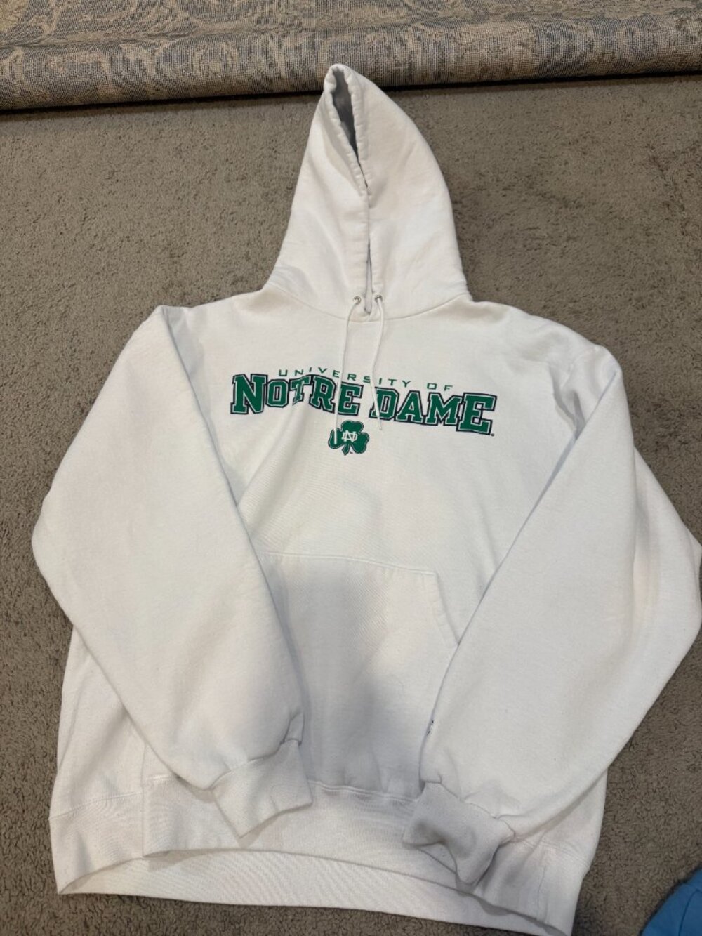 Champion Notre Dame Fighting Irish White Hoodie – XL